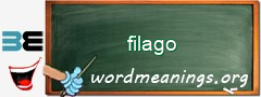 WordMeaning blackboard for filago